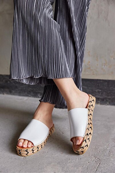 NILUFARR Pera Білі жіночі еспадрильї з натуральної шкіри