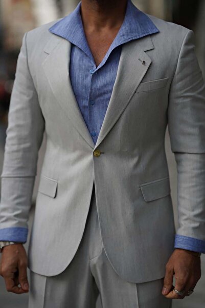 Fc Plus Düşük Mono Yaka Gri Takım Elbise