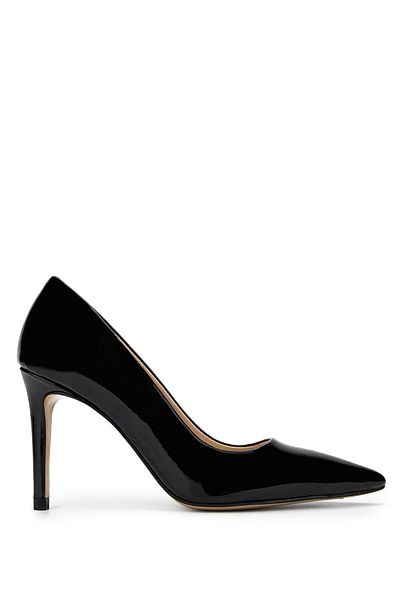 Tamer Tanca Women's Genuine Leather Black Patent Leather High Heels