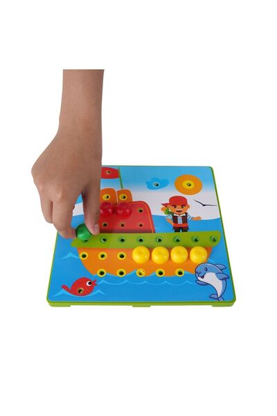 Espri Toys Mozaik Mantar Renkli Parçaları Yerleştirme Mushroom Kutu Oyunu Şekli Tamamla Oyun