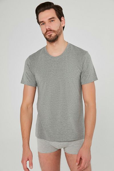 Penti Μπλουζάκι γκρι-μελανζέ Regular 2-pack