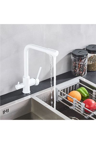 FKN White Gold Detailed Purified Sink Faucet