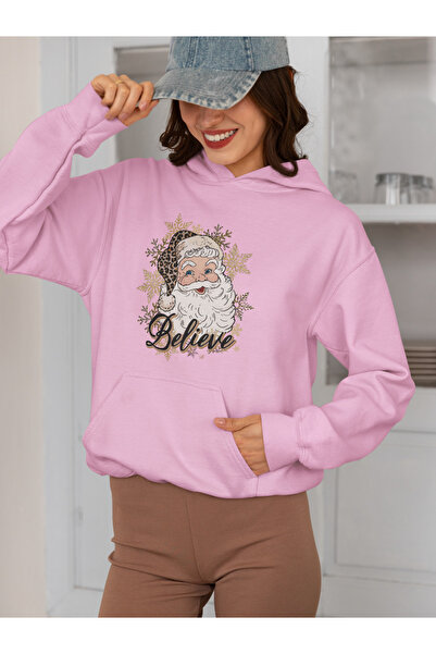 SUNFREE Санта Клаус Новий рік Різдво СВІТЧЕР З КАПЮШОНОМ З НАДРУКОМ