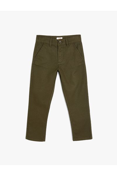 Koton Cotton Chino Pants - Pocketed Design