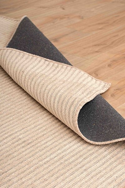 Lorente Home Luna Viskon Dokuma Halı Kaymaz Taban Yıkanabilir Bej Salon Halısı 1661