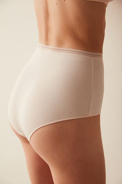 Penti Chiloți Highrise din bumbac roz deschis Easy Cotton Trim
