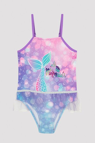 Penti Girl's Mermaid Patterned Swimsuit