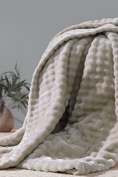 Yataş Wellsoft Blera Tv Blanket 140X190 cm - Beige