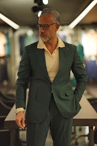 Fc Plus Kırlangıç Yaka Yeşil Takım Elbise