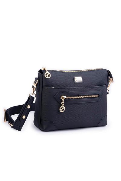 Nas Bag Geantă de damă Poștaș Crossbody Black Lacst (lățime 25 cm; lungime 22 cm)