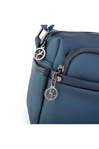 Nas Bag Geantă Crossbody damă bleumarin din satin