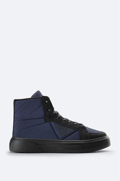 Avva Ανδρικές μπότες με ελαστική σόλα Navy Blue Lace-Up A31y8071