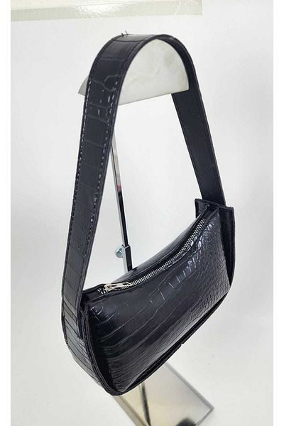 STEEPPOLO Geanta cu model bagheta neagra