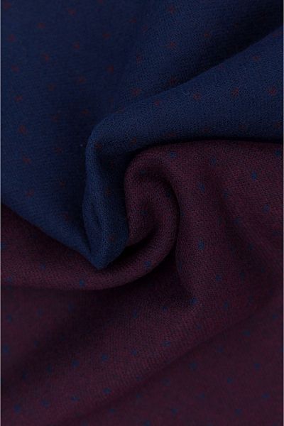 Avva Marineblau-bordeauxrot gemusterter Herrenschal A22Y9418