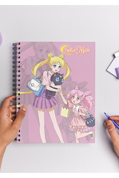 Home دفتر ملاحظات حلزوني من Sailor Moon Usagi مقاس A5 (50 ورقة)