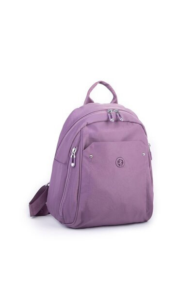 Nas Bag Kadın Çok Gözlü Su Geçirmez Hafif Sırt Çantası Mor