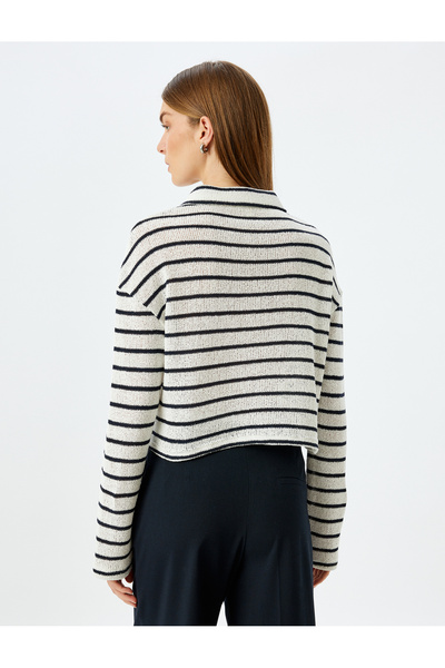 Koton Pulover tricotat subțire cu gât polo cu mânecă lungă