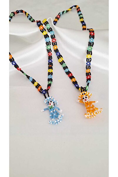 SOUL BY A&B Miyuki kolye 2li arkadaşlık kolyesi bff kolye el işçiliği miyuki kız figürlü kolye