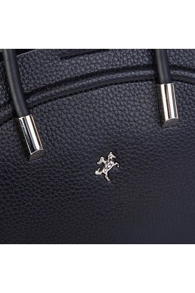 Nas Bag Geantă mini coș pentru femei Geantă de mână și crossbody Lopez neagră (20x18cm)