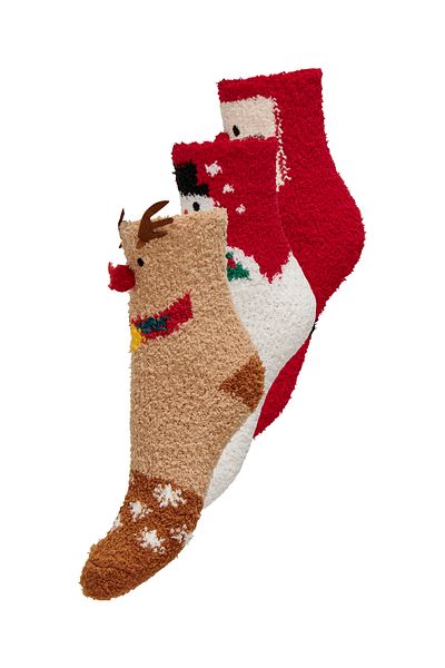 ONLY Onlchristmas Chinelle - New Year's Themed 3-Piece Socks Set