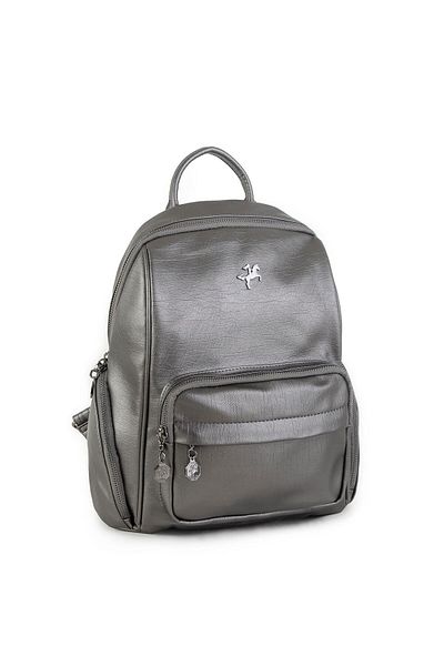 Nas Bag Gray Washed Women's Backpack - Multi-pocket