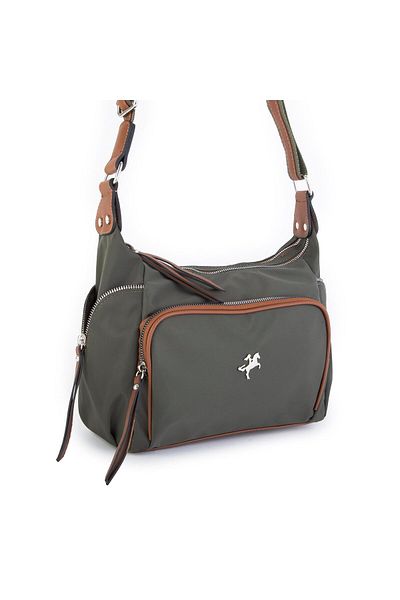 Nas Bag Geantă de damă verde bronzată Buzzy (26x21x15 cm)