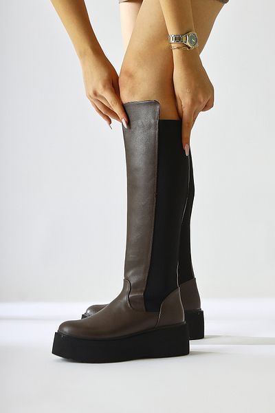 Limoya Γυναικείες μπότες Ceres Brown, Bitter Brown Color Platform