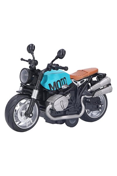 PopŞeker 1:12 سحب وإسقاط دراجة نارية معدنية بتصميم واقعي، مغامرة مع الصوت وال...