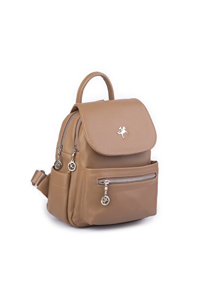 Nas Bag Women's Backpack Double Compartment Sports Bag (23X26X14 cm) Mink Dona