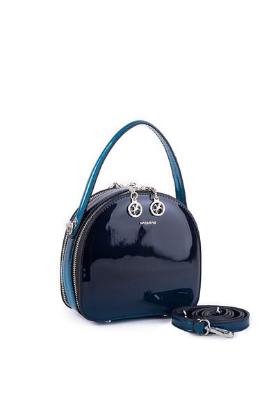 Nas Bag Mini geantă de mână și crossbody pentru femei, albastru bleumarin fumuriu (17X17 CM)