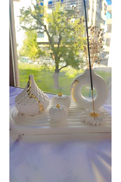 shamatolyesi Oturma Odası Düzenleri 6 Parça Balkabağı Süslemeleri Taban24*14c...