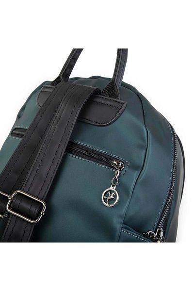 Nas Bag Rucsac de damă Petrol Black Satin