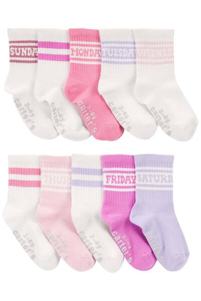 Carter's Küçük Kız Çocuk Çorap Set 10'lu Paket