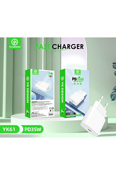 Genel Markalar PD 35 Watt Type-C Hızlı Şarj Başlığı 35W Şarj Aleti YK-61