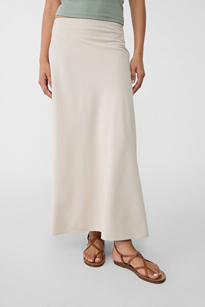 Stradivarius Flowing layered midi skirt