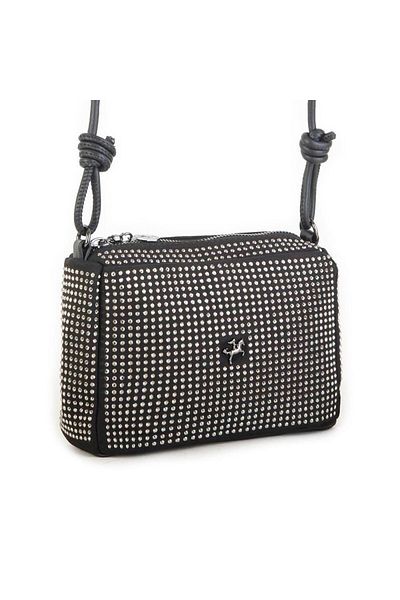 Nas Bag Geantă de damă neagră argintie Stone