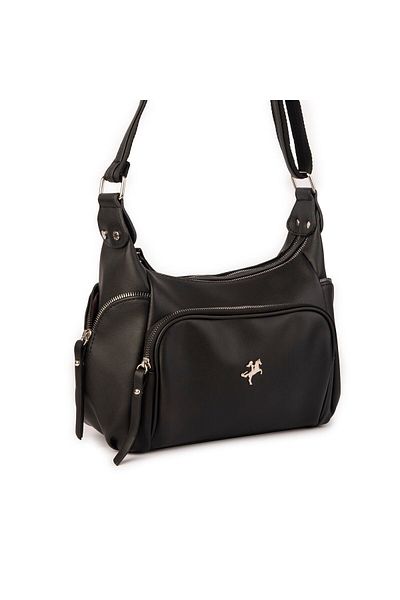 Nas Bag Geantă de damă neagră Dona (26x21x15 cm)