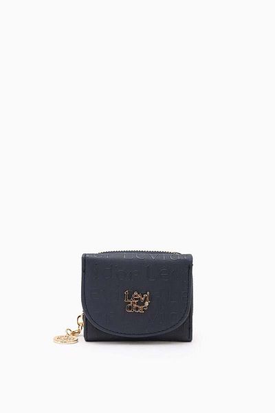 Levidor Navy Blue Embossed Pattern Wallet
