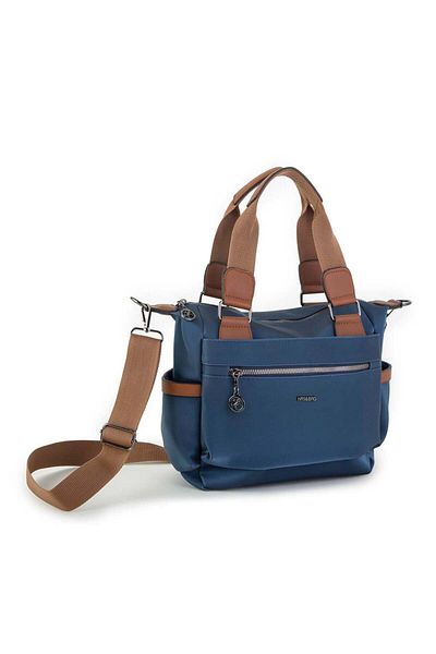 Nas Bag Geantă de damă Albastru Marin Tan Buzzy