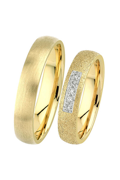 Iryum Pırlanta Tasarım Çift Alyans - Nişan Yüzüğü