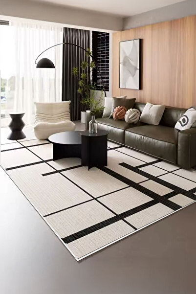 Decomia Home Ψηφιακό αντιολισθητικό χαλί που πλένεται μοντέρνο ριγέ χαλί σαλο...