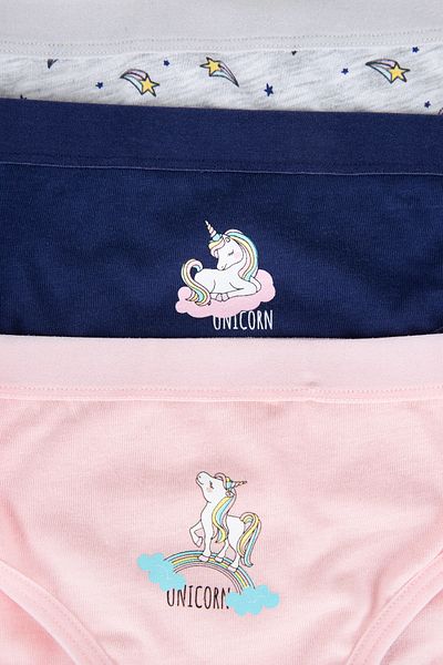 Penti Chiloți multicolori pentru fete cu model unicorn