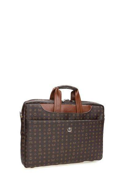 Bilik Deri Monogram Brown/tan Unisex Laptop & Χαρτοφύλακας Βρεφική θήκη