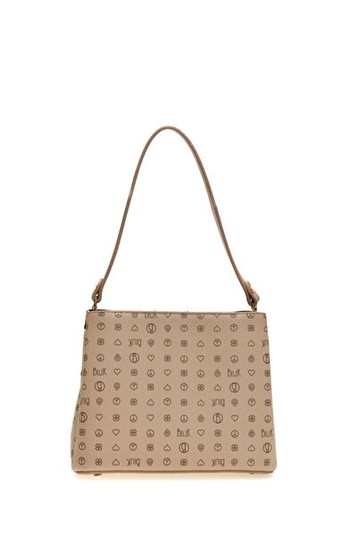 Bilik Deri Monogram Light Mink Women's Handbag Riv 232-Mn