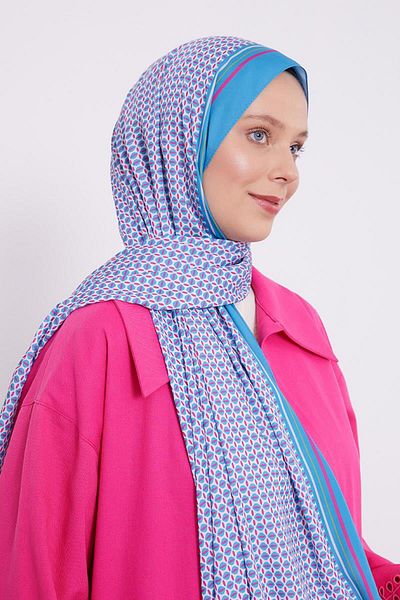 Levidor Turquoise Ellipse Pattern Club Shawl
