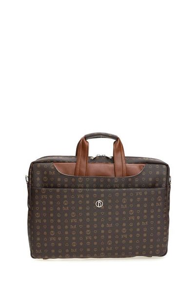 Bilik Deri Monogram Brown/tan Unisex Laptop & Χαρτοφύλακας Βρεφική θήκη