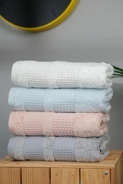 neşe home collection Σετ πετσετών χεριών & προσώπου Waffle Bamboo
