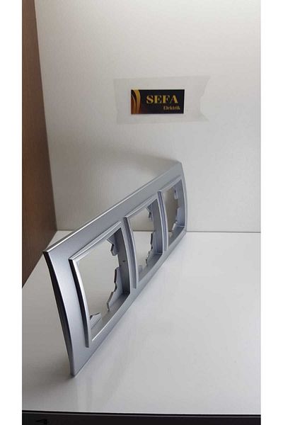 ELBİ METALLIC GRAY TRIPLE FRAME DRESS ZENA SILVERLINE SERIES