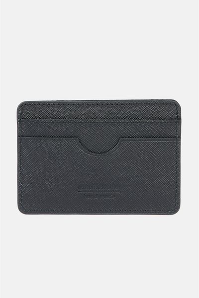 Avva Men's Black 100% Leather Card Holder A32y9550