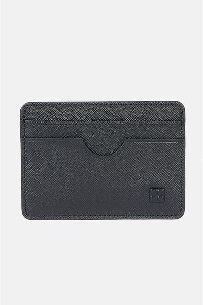 Avva Men's Black 100% Leather Card Holder A32y9550